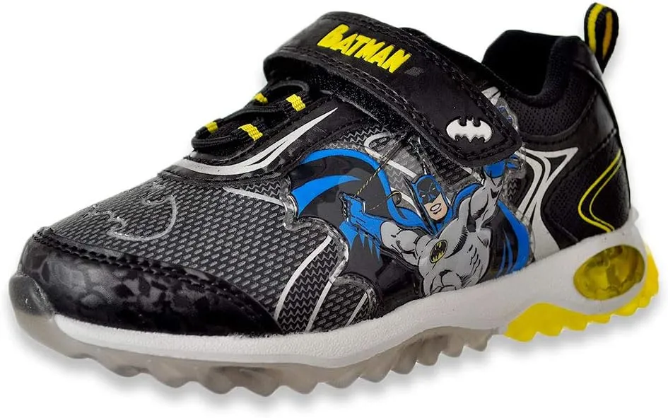 Josmo Kids Boy's Batman Lighted Sneaker (Toddler/Little Kid) Black/Yellow 7 Toddler M
