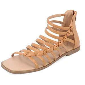Journee Womens' Petrra Tru Comfort Foam Gladiator Back Zip Sandals