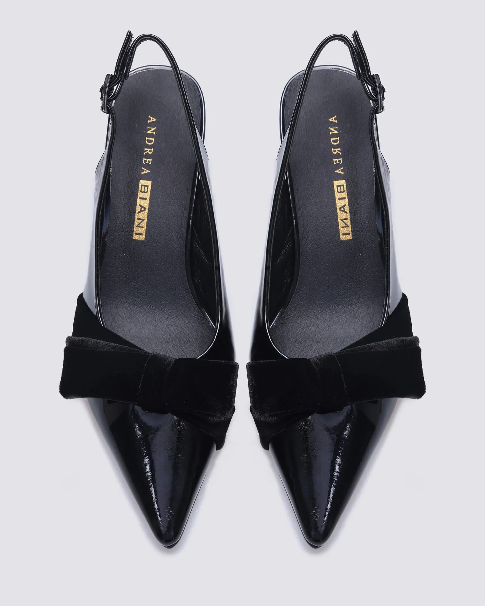 JULIA SLINGBLACK HEELS BLACK PATENT LEATHER