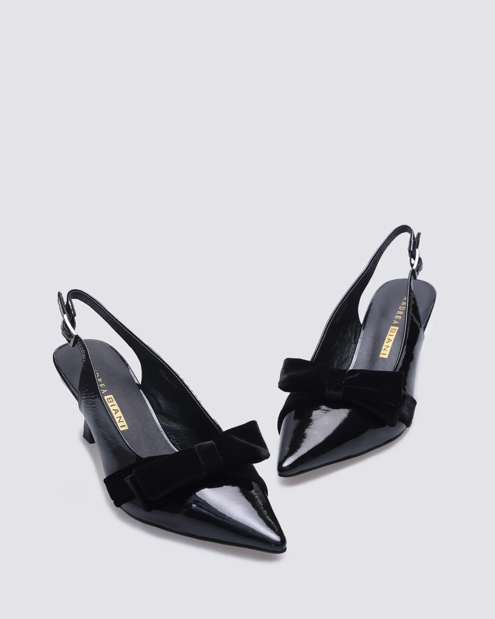 JULIA SLINGBLACK HEELS BLACK PATENT LEATHER