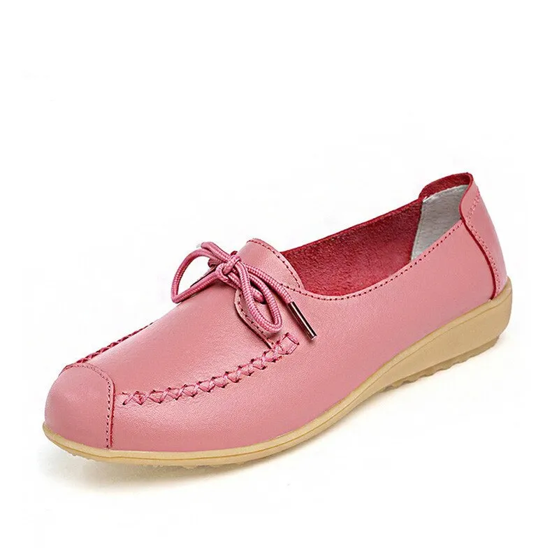 Katalina Women's Flat Leather Loafer Shoes