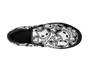 Kitty Skulls Slip Ons