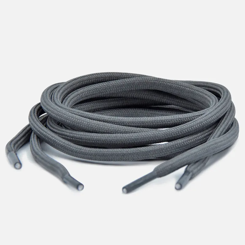 Knixmax Strong Round Shoe Laces Grey for Walking Boots Hiking Shoes Trainers Sneakers