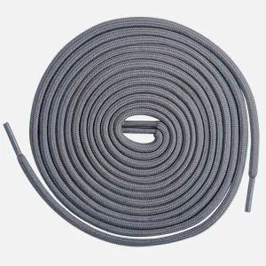 Knixmax Strong Round Shoe Laces Grey for Walking Boots Hiking Shoes Trainers Sneakers