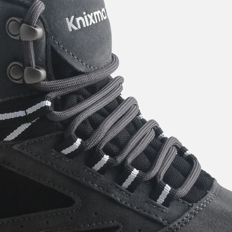 Knixmax Strong Round Shoe Laces Grey for Walking Boots Hiking Shoes Trainers Sneakers