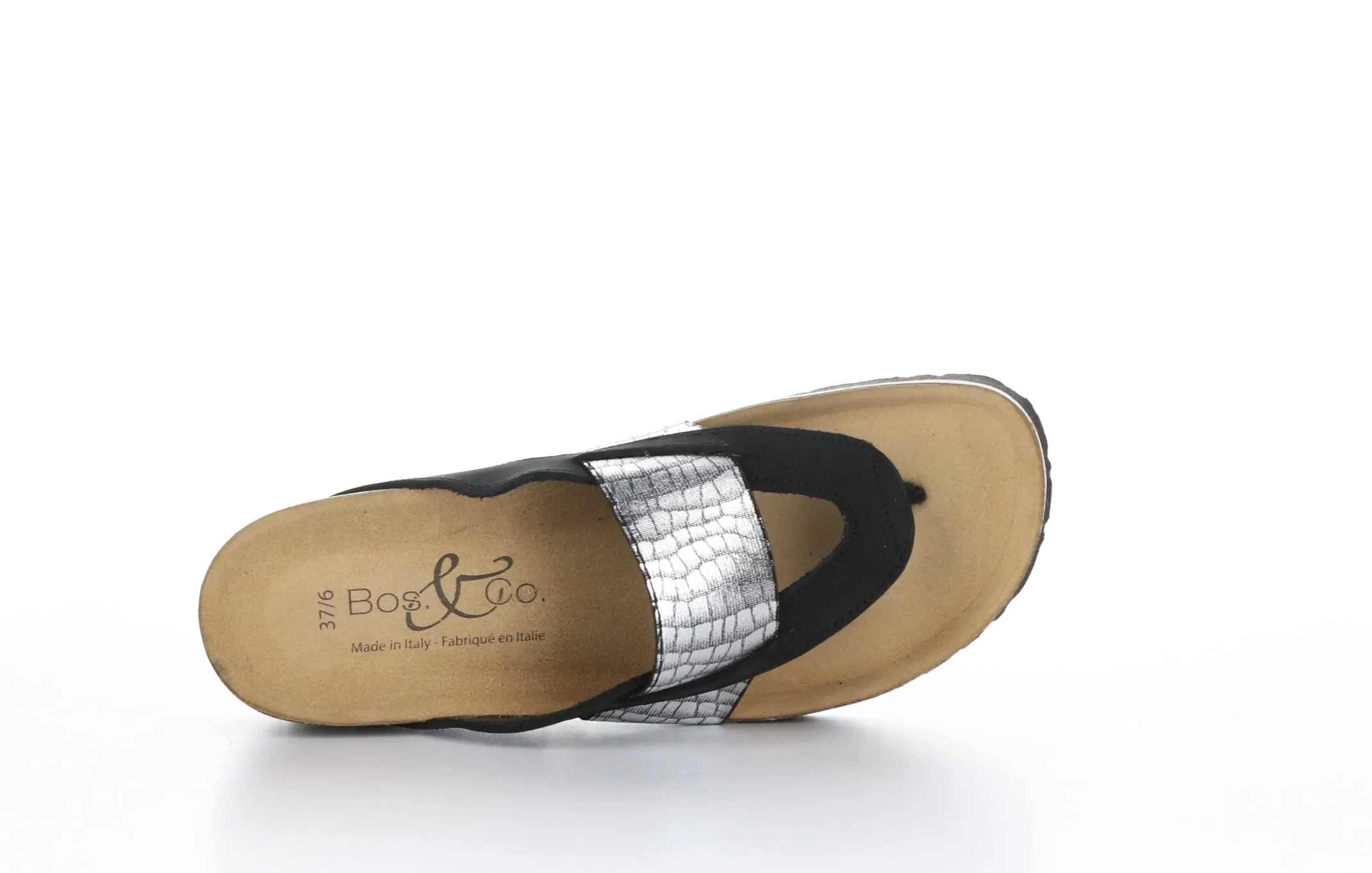LABELLE Black Thong Sandals