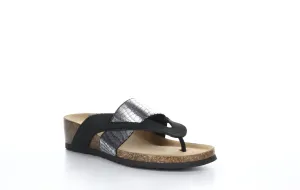 LABELLE Black Thong Sandals