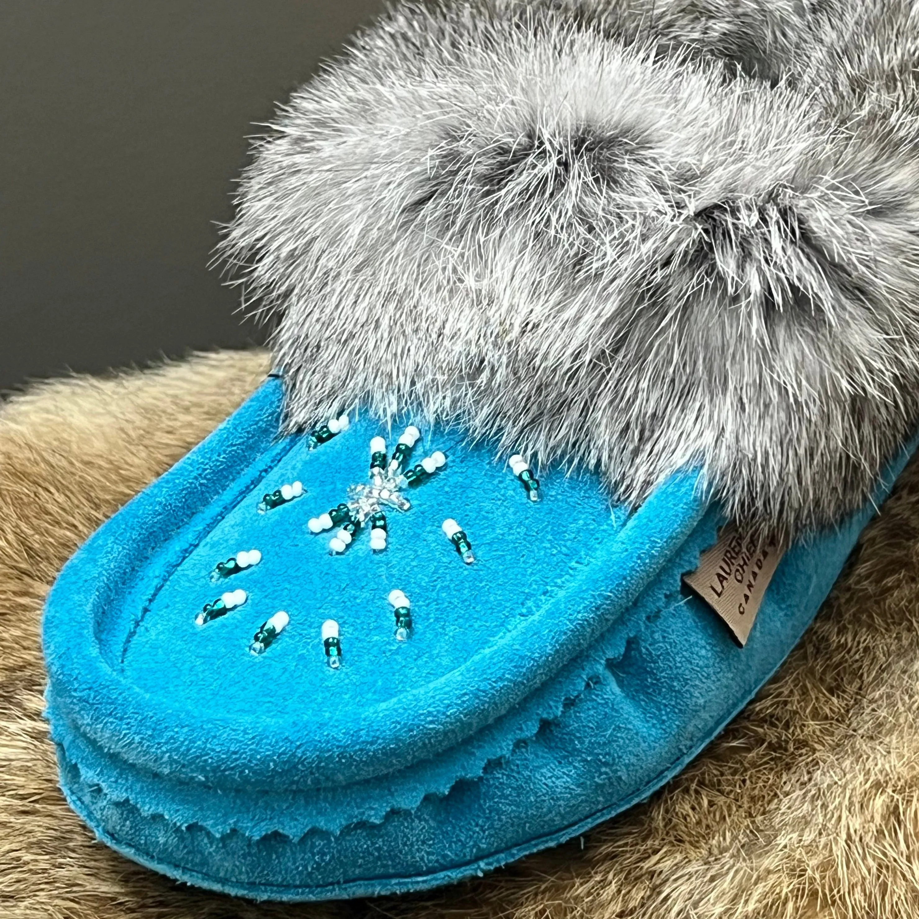 Ladies Moccasins - Laurentian Chief Moccasins Aqua