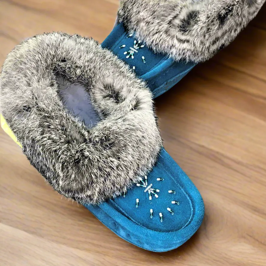 Ladies Moccasins - Laurentian Chief Moccasins Aqua