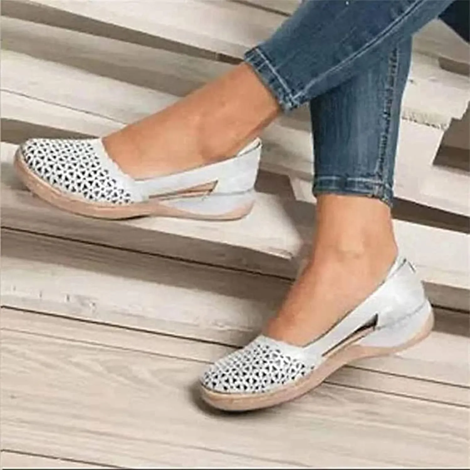 Ladmiple Sneakers For Women Slip On Shoes Fashion Comfortable Dressy Casual Summer Low Top Walking Flats Loafers