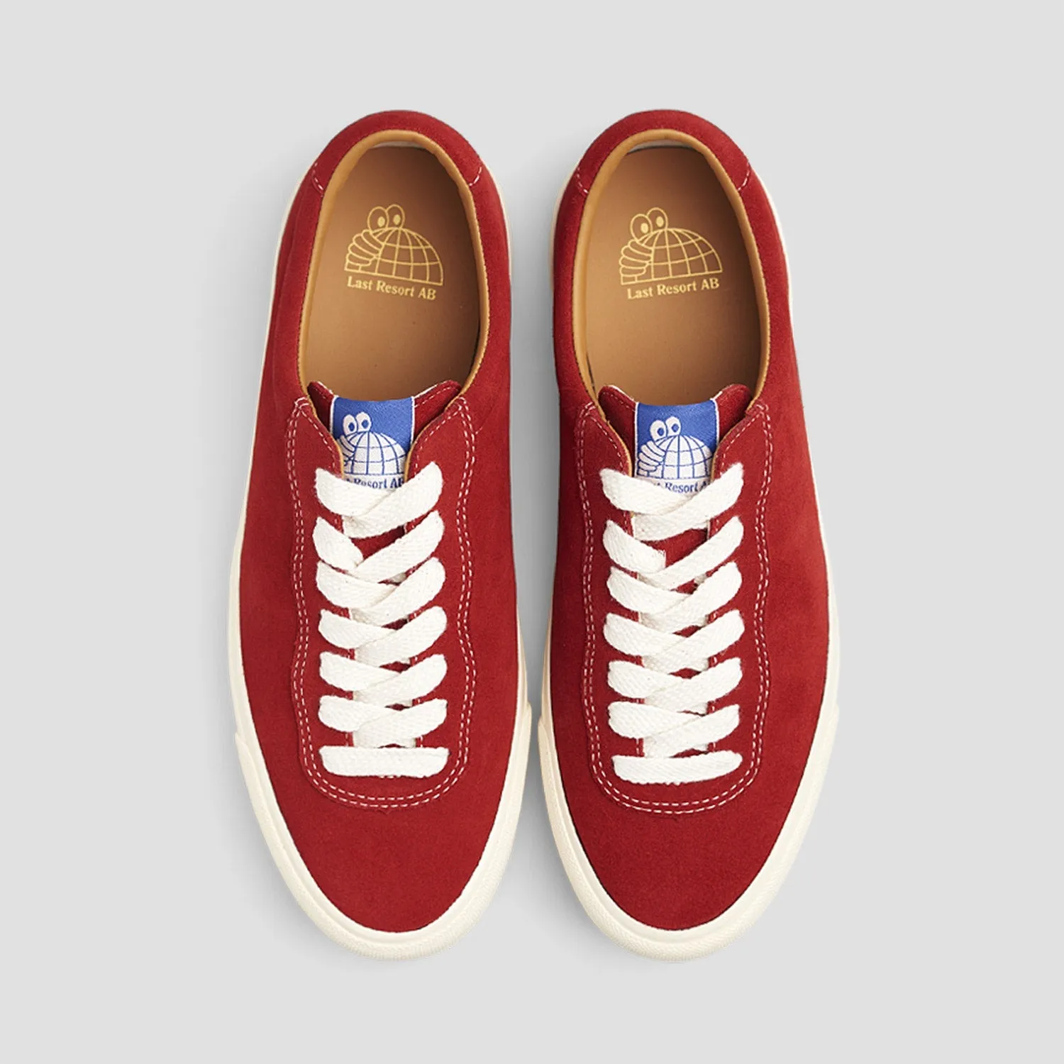 Last Resort AB VM001 Suede LO Skate Shoes Old Red / White