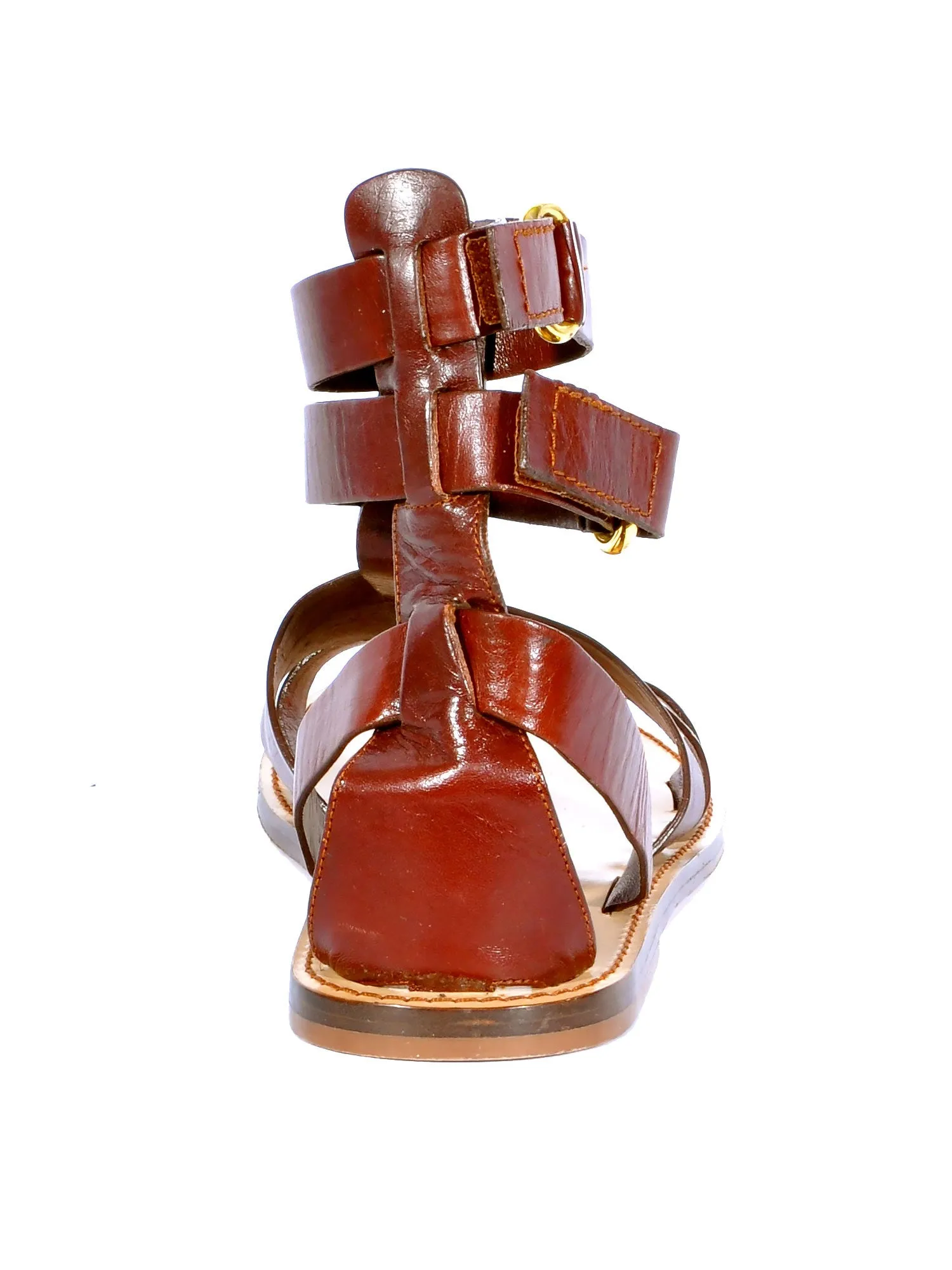 Leather Gladiator Flat Sandals