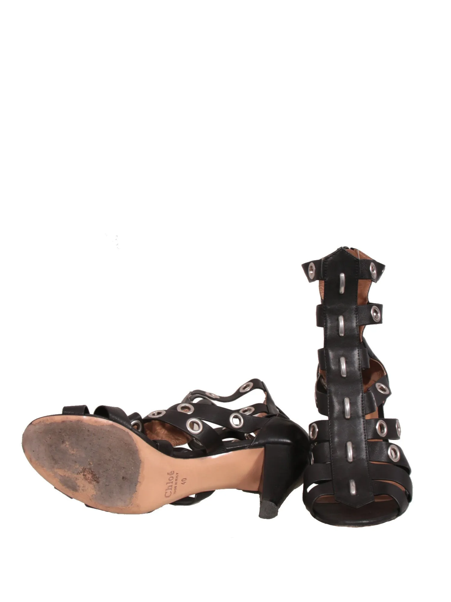 Leather Grommet Sandals