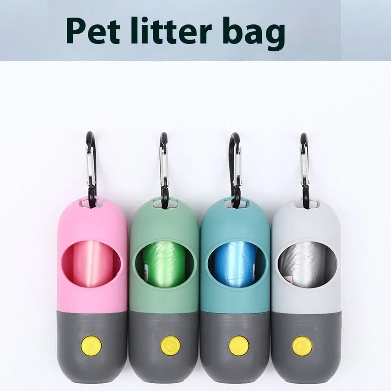 Led Light Pet Waste Bag Dispenser For Dogs Cats Dog Poop Scooper Bags Waste Bags Holder Dispensers Pet Clean Accessories
