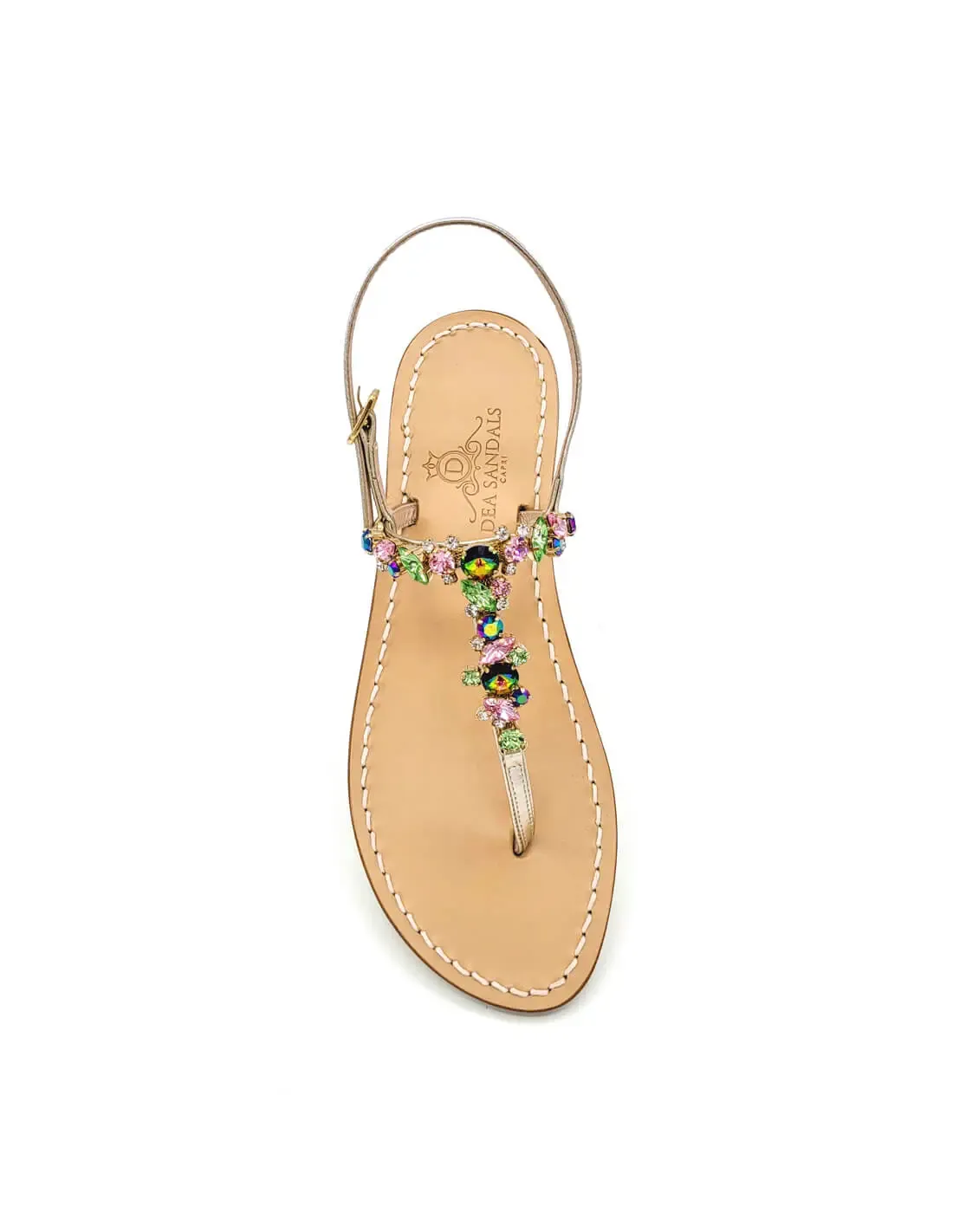 LICAMPI MULTICOLOR JEWEL THONG SANDALS (DS37PM)
