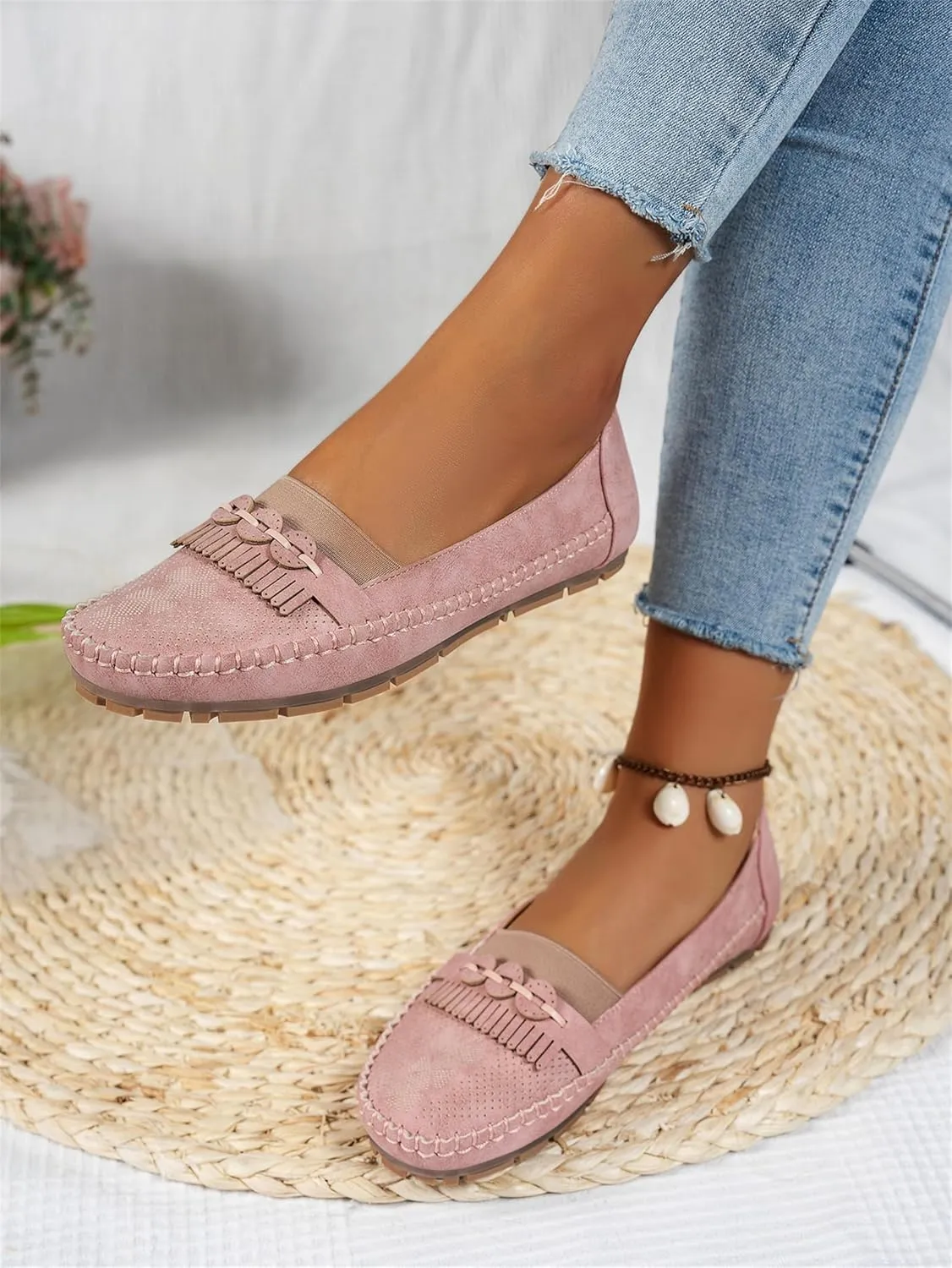 Loafers for Women Comfortable Slip on Work Flats Shoes Womens Dressy Casual Walking Shoes