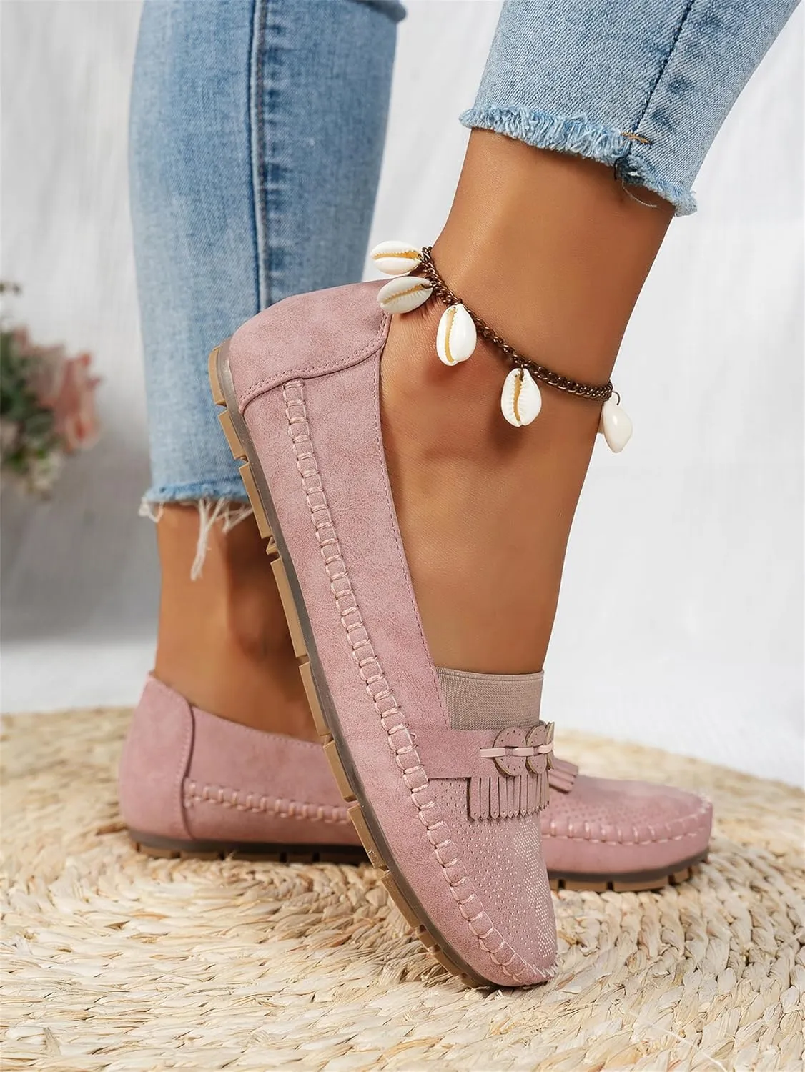 Loafers for Women Comfortable Slip on Work Flats Shoes Womens Dressy Casual Walking Shoes