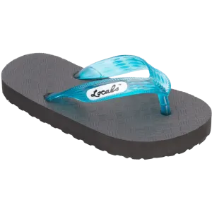 Locals Original Slippa 7.0" Black/Translucent Turquoise