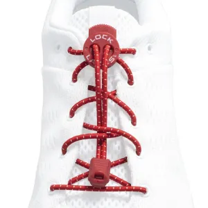Lock Laces Original No-Tie Shoelaces - Red