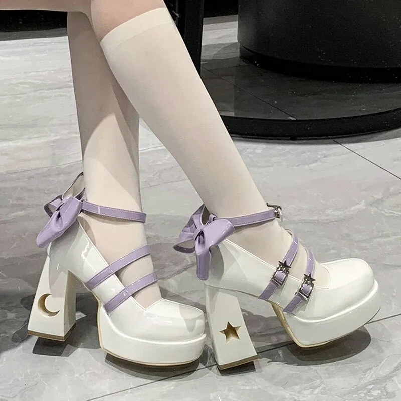 Lolita Chunky Platform Heels
