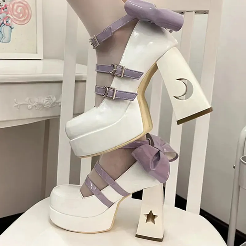 Lolita Chunky Platform Heels