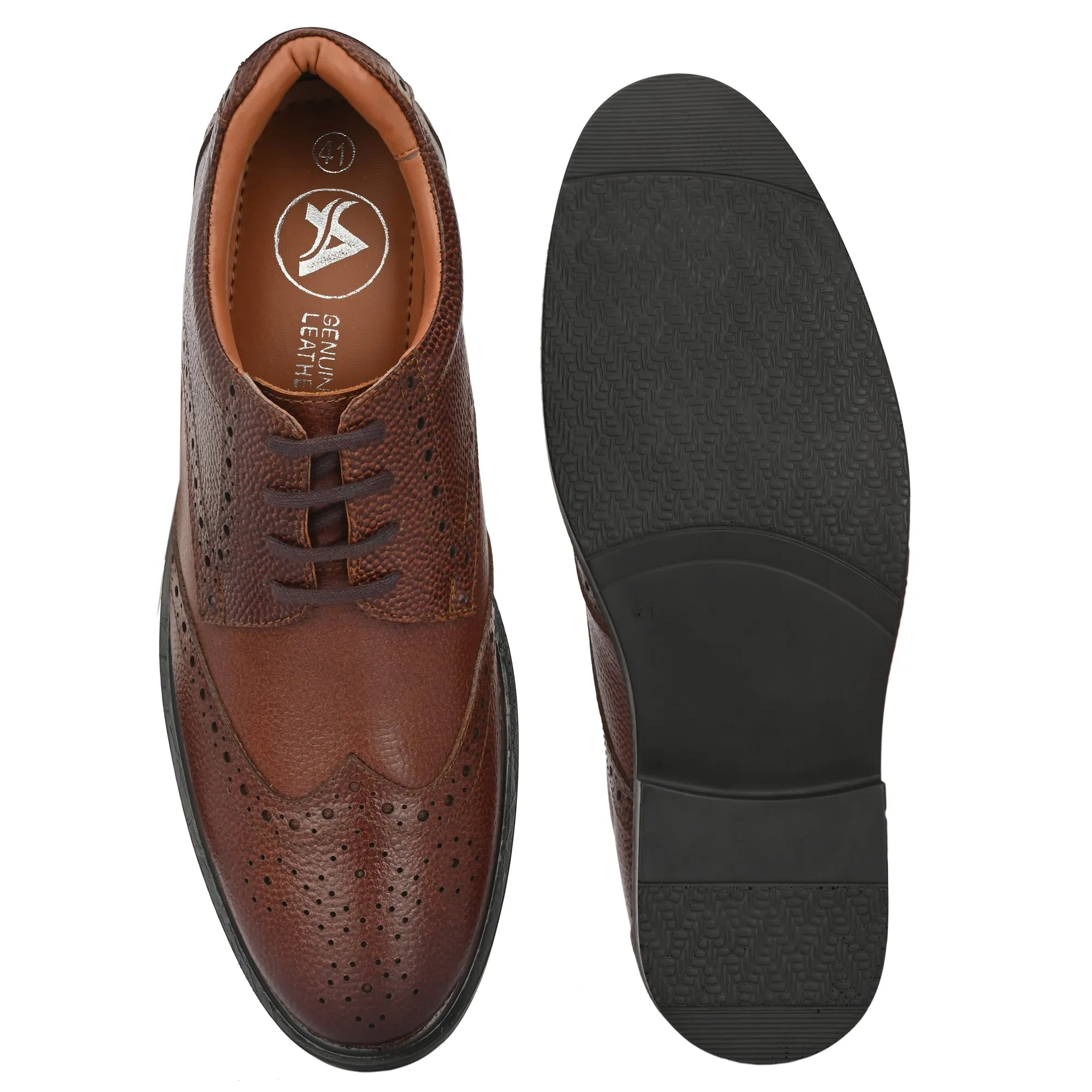 Lush Brogue Full Grain Leather Derby Lace Ups