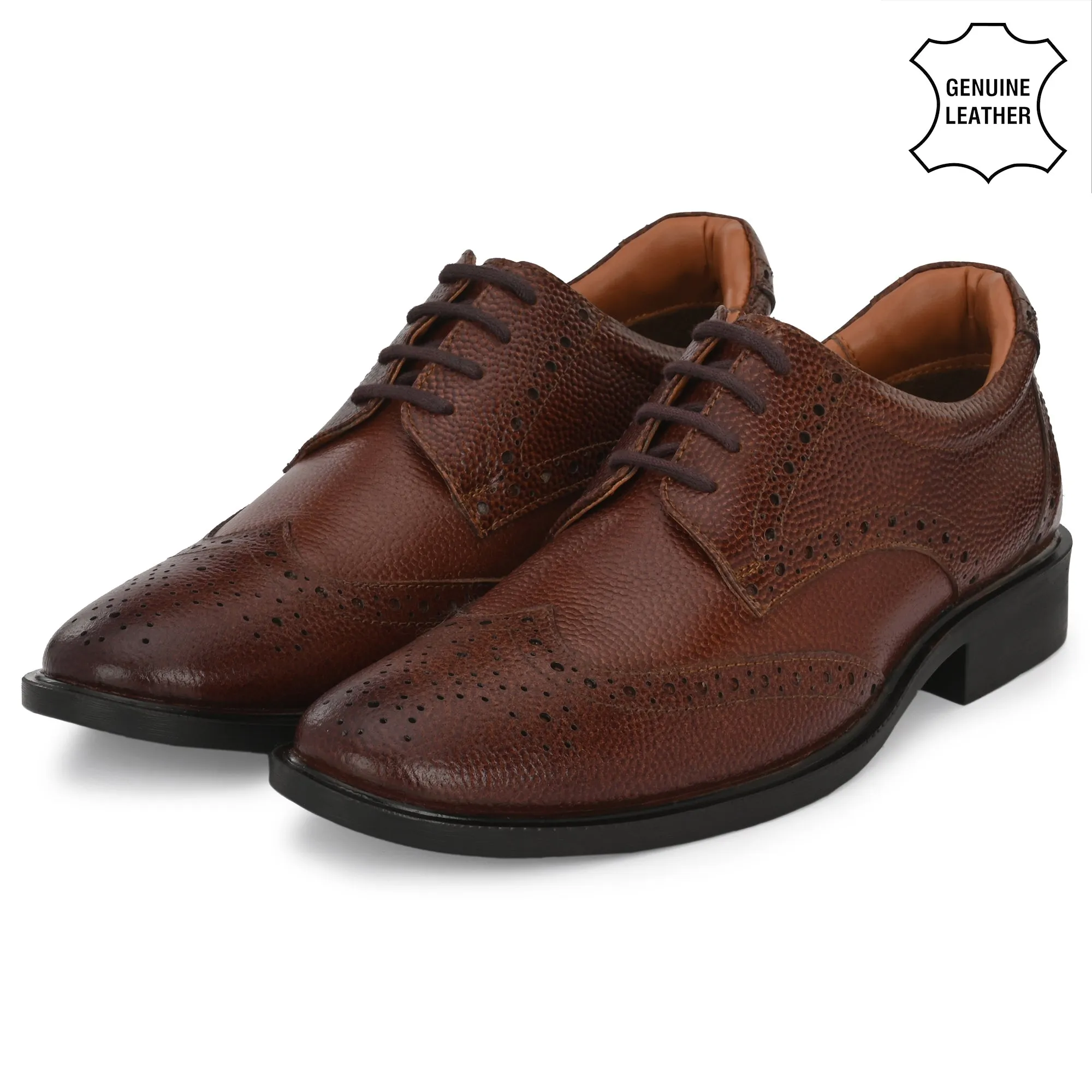 Lush Brogue Full Grain Leather Derby Lace Ups
