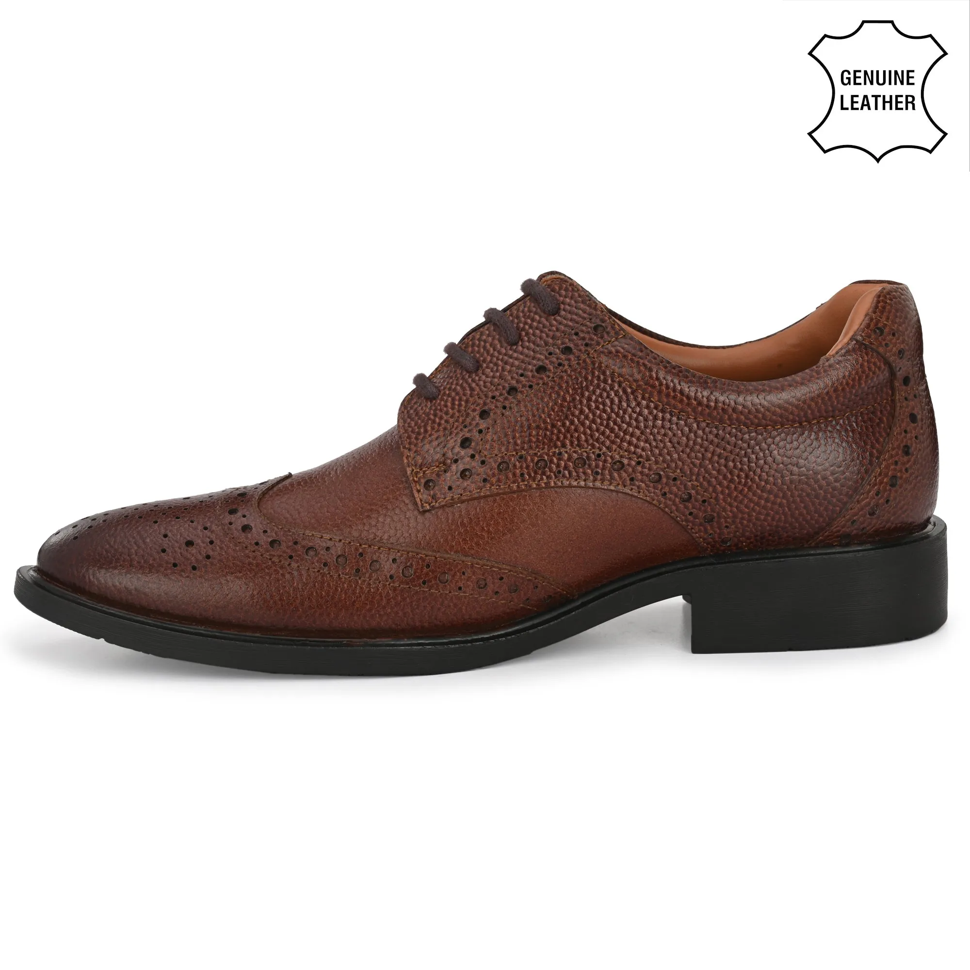 Lush Brogue Full Grain Leather Derby Lace Ups
