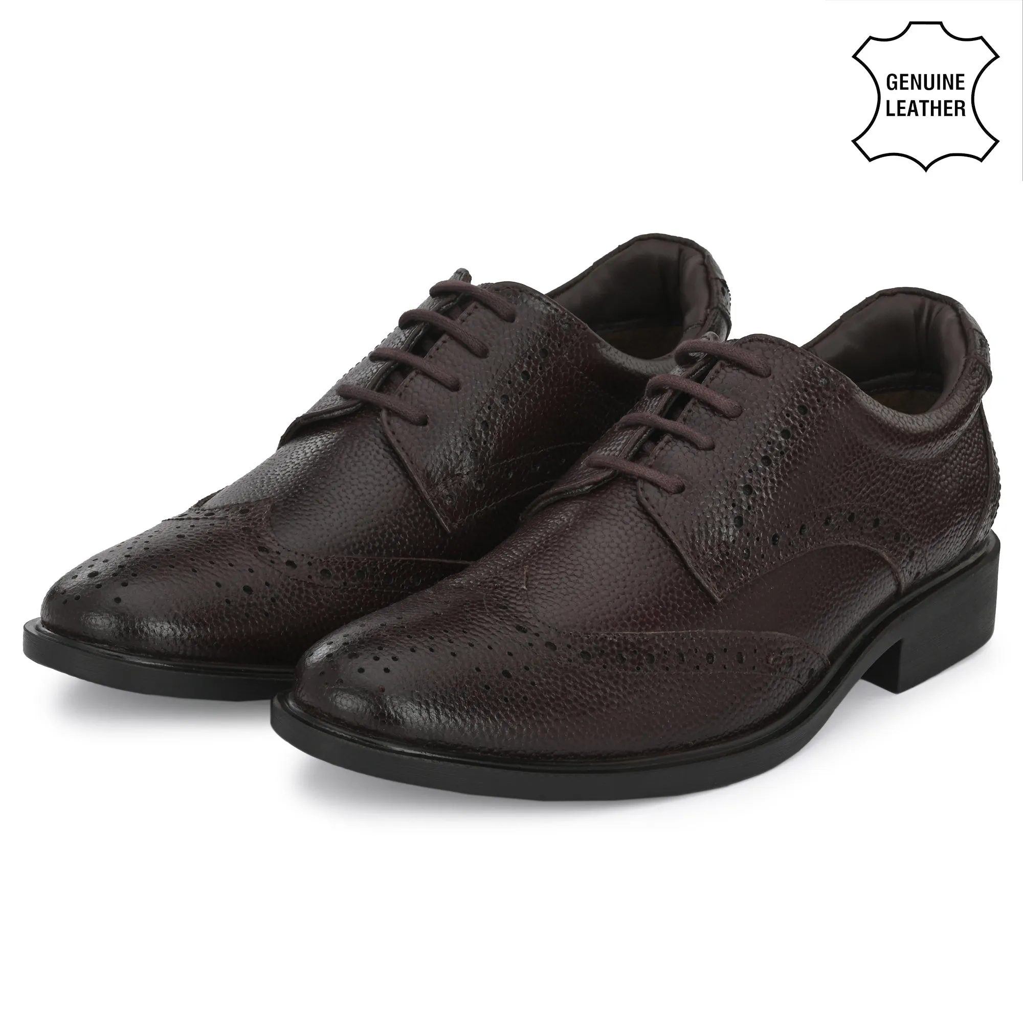 Lush Brogue Full Grain Leather Derby Lace Ups