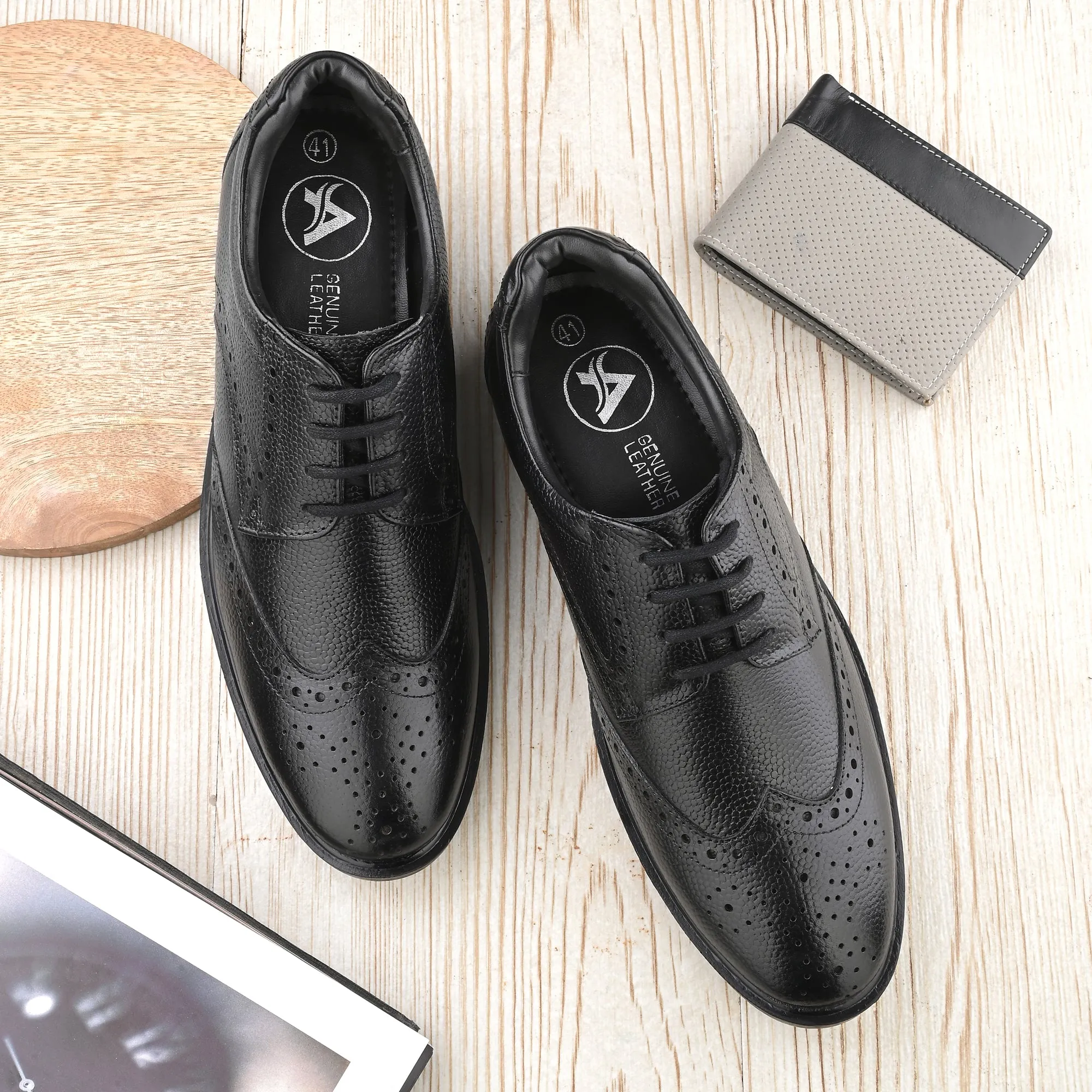 Lush Brogue Full Grain Leather Derby Lace Ups
