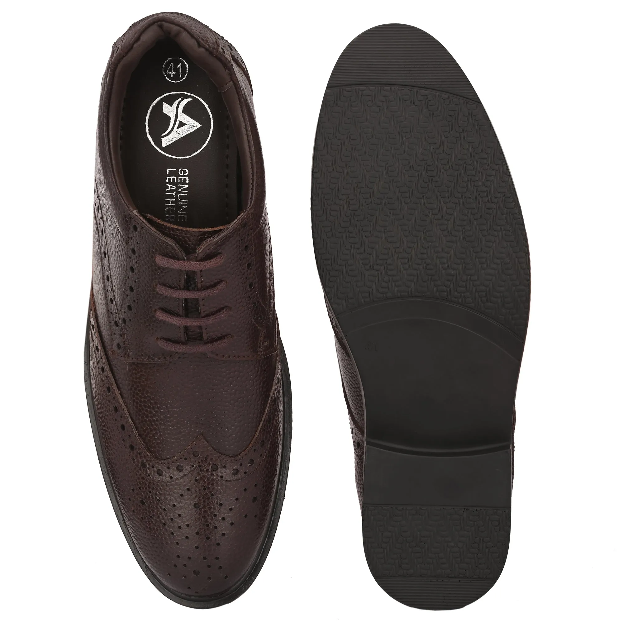 Lush Brogue Full Grain Leather Derby Lace Ups