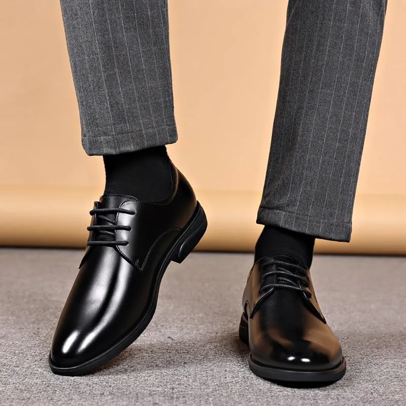 Luxury Handcrafted Oxfords - Cap Toe Wingtip Dress Shoes for Wedding Tuxedo Prom Business Meetings & Formal Occasions