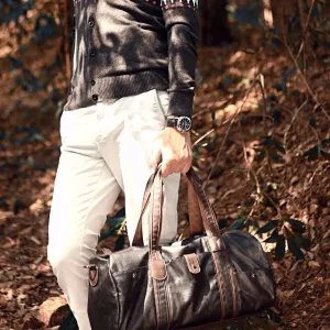 Luxury Vintage PU Leather Business Travel Bag