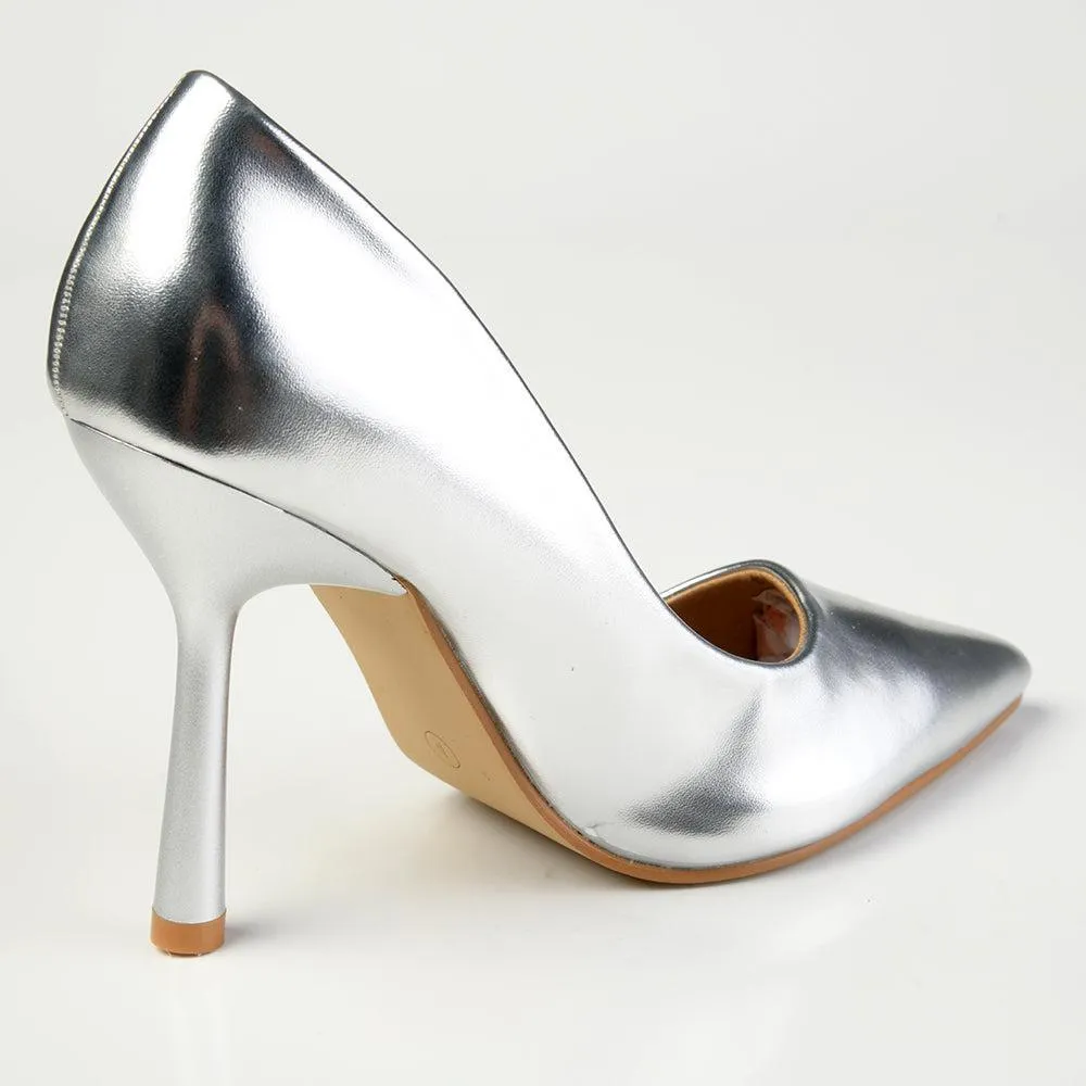 Madison Lila 5 Basic Court Hourglass Heel - Silver