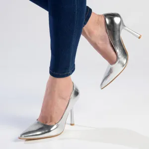 Madison Lila 5 Basic Court Hourglass Heel - Silver
