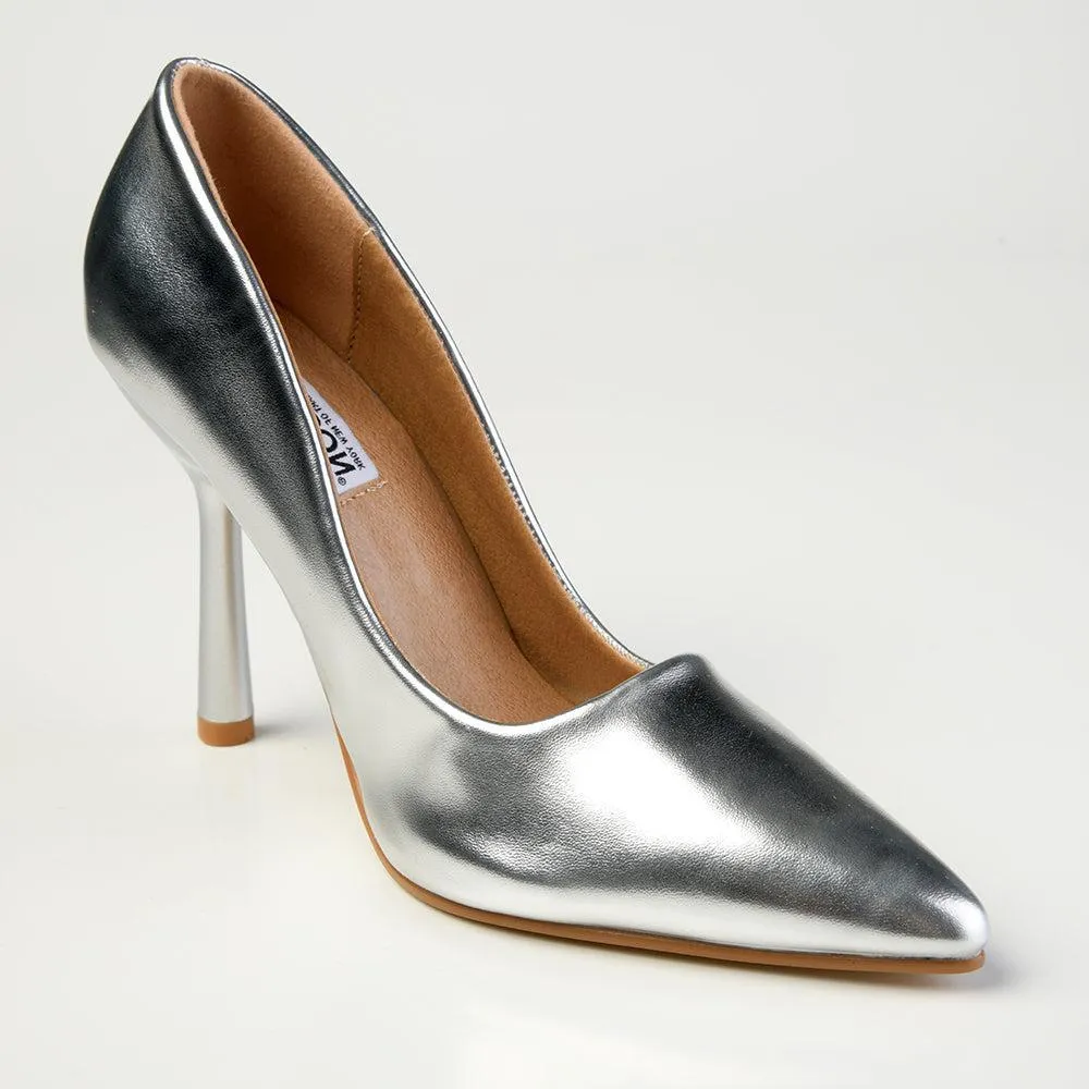 Madison Lila 5 Basic Court Hourglass Heel - Silver