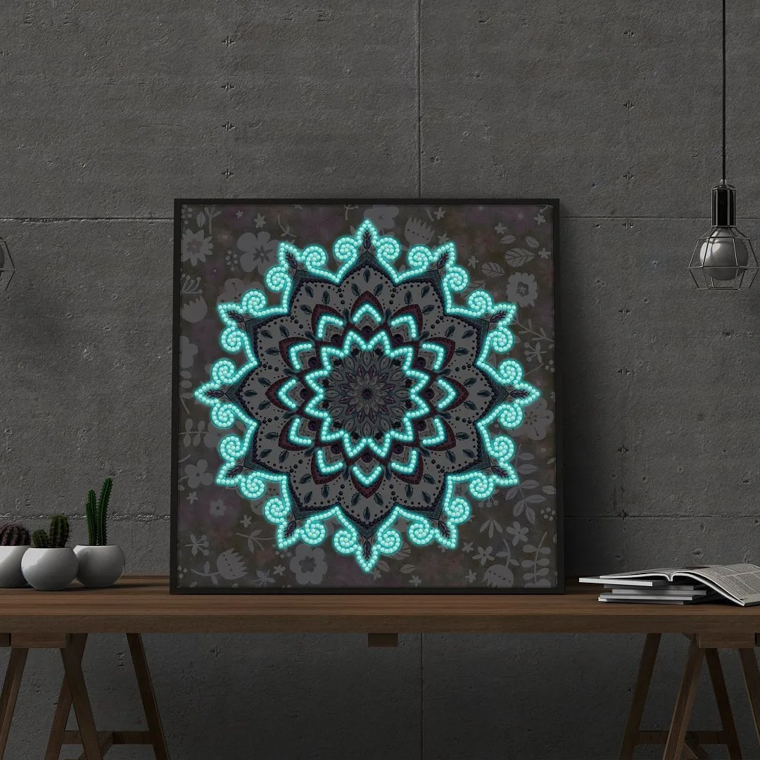 Mandala Glow In The Dark Artistic Diamond Art