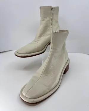 MANGO X COMMITTED COLLECTION LEATHER ANKLE BOOTS