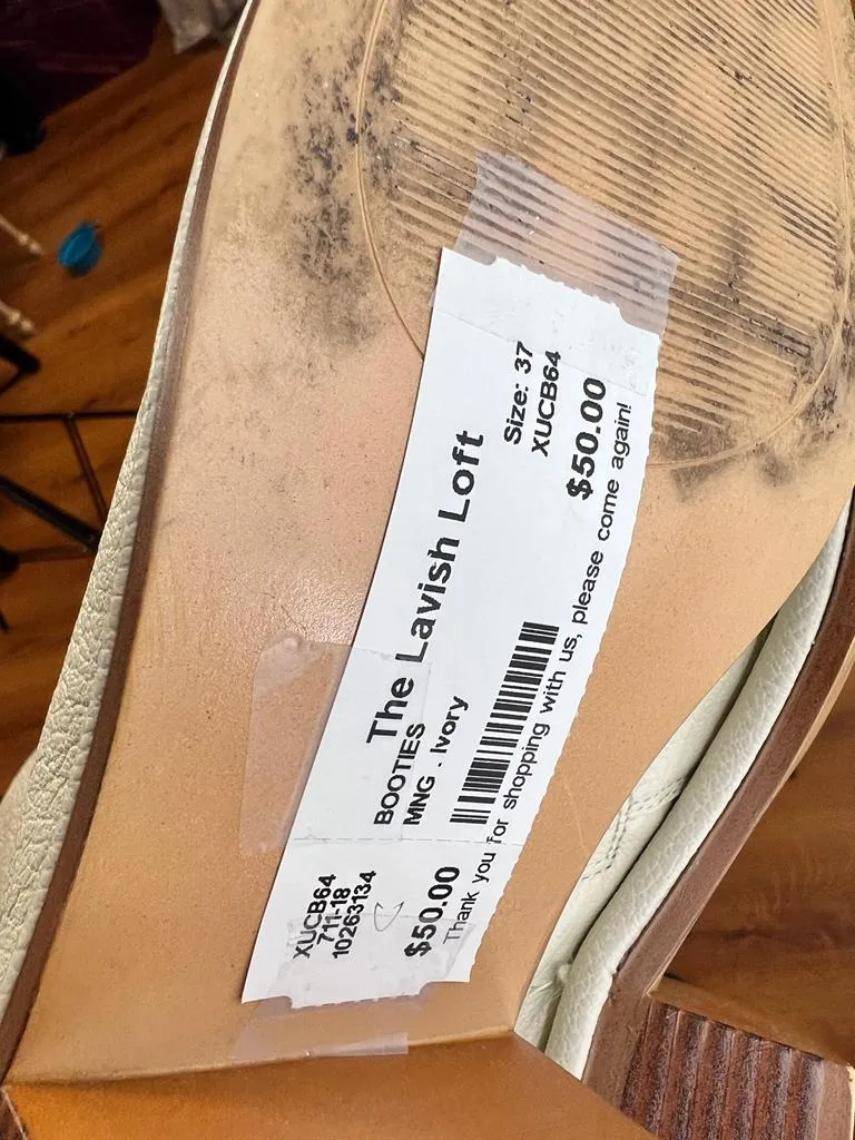 MANGO X COMMITTED COLLECTION LEATHER ANKLE BOOTS