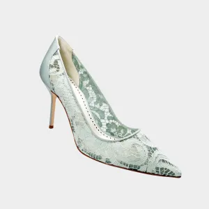 Manolo Blahnik Lace Bridal Heel