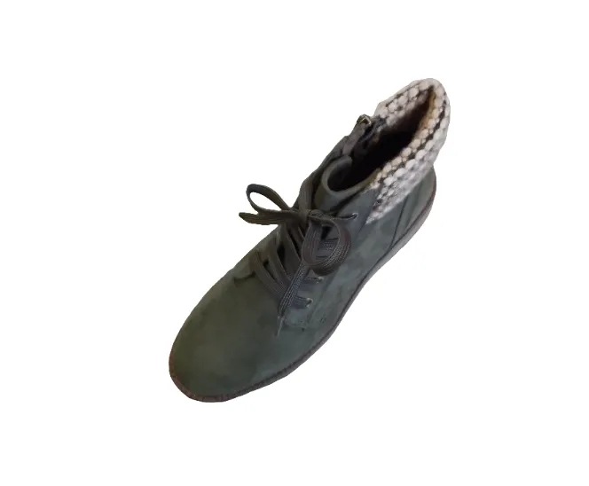 Marco Tozzi Lace-Up Ankle Boot with Zip (25228) in Khaki