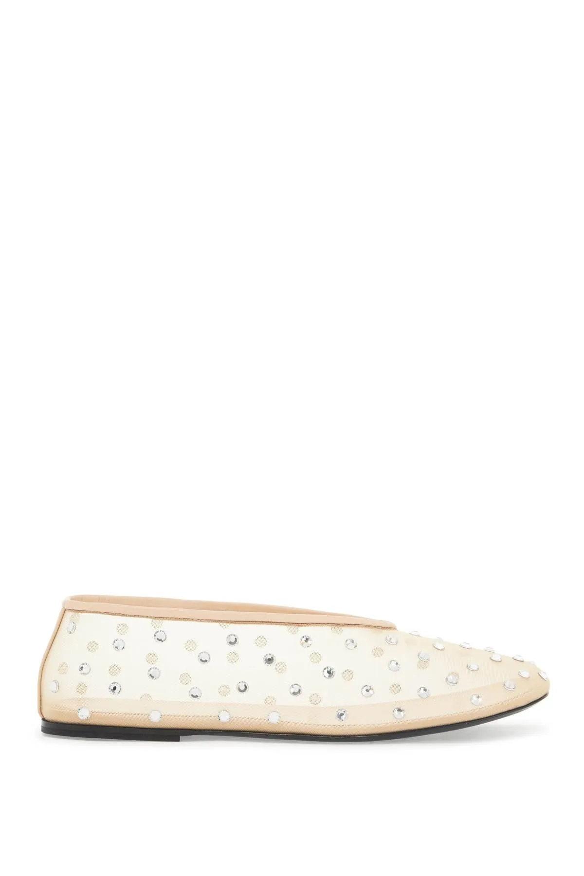 marcy mesh ballet flats with swarovski crystals