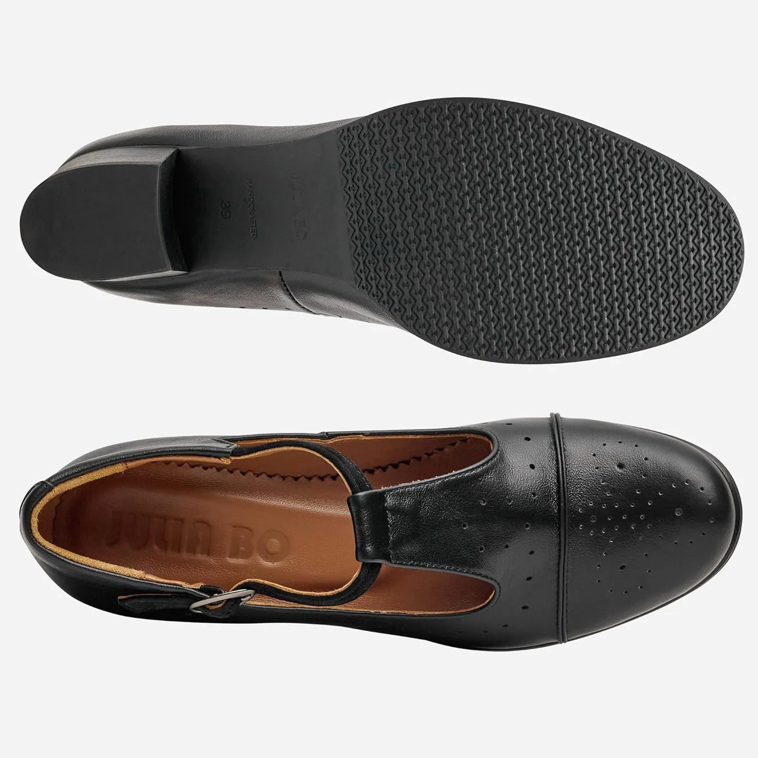 Mary Janes Pumps - Premium Leather Comfortable Shoes - 1.6" Heel - Handcrafted in Europe