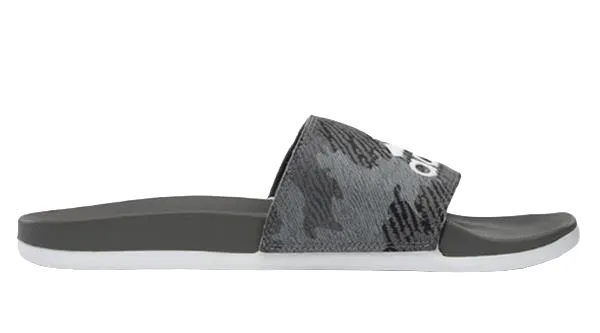 Mens Adidas Adilette Slides Grey/White/Grey