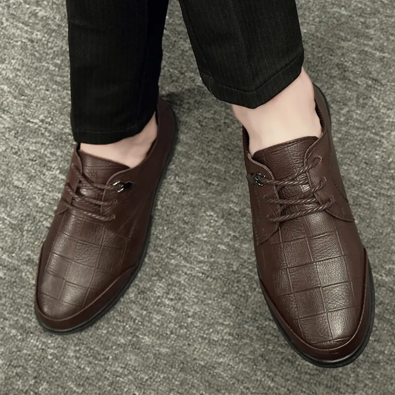 Men’s Genuine Leather Casual Shoes Oxford Business Dress Shoes