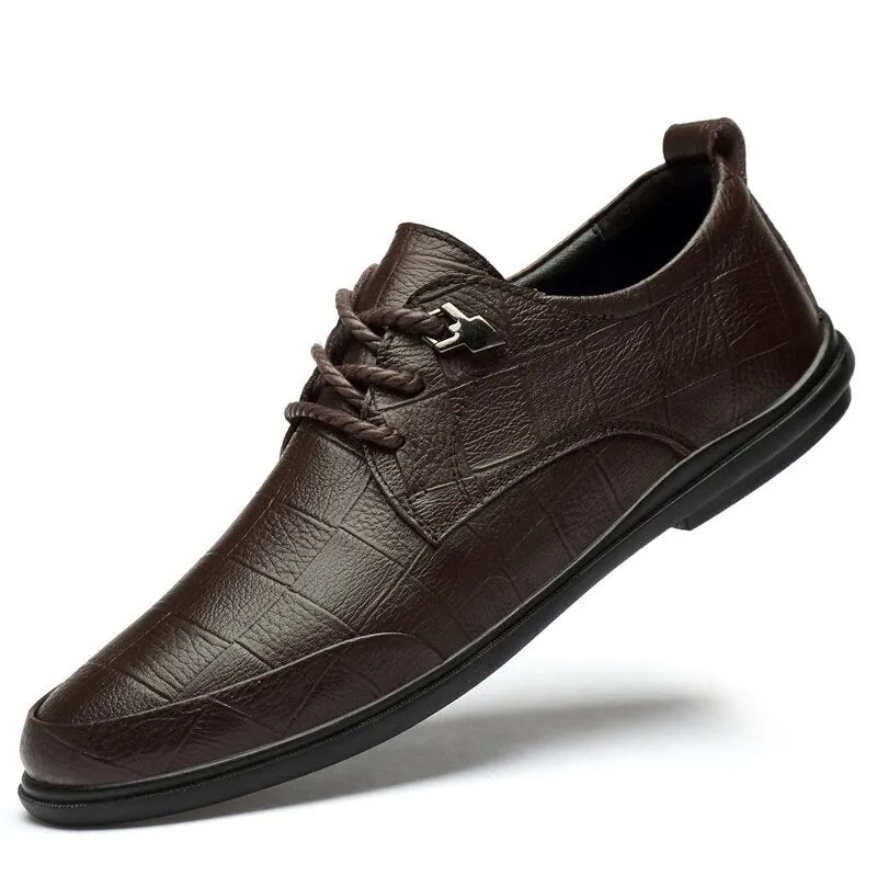 Men’s Genuine Leather Casual Shoes Oxford Business Dress Shoes