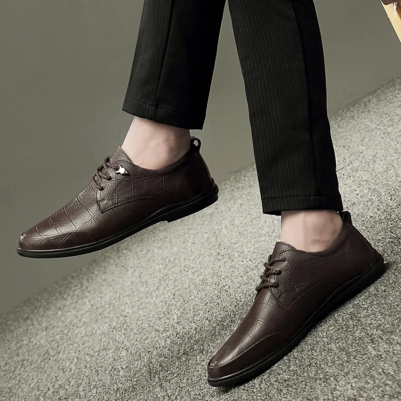 Men’s Genuine Leather Casual Shoes Oxford Business Dress Shoes