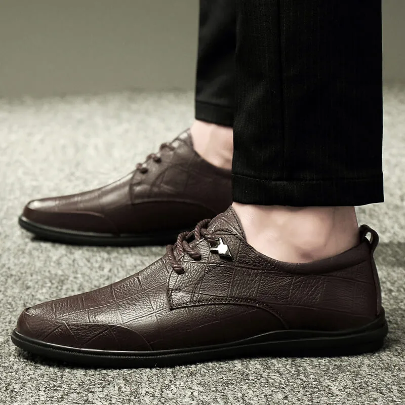 Men’s Genuine Leather Casual Shoes Oxford Business Dress Shoes