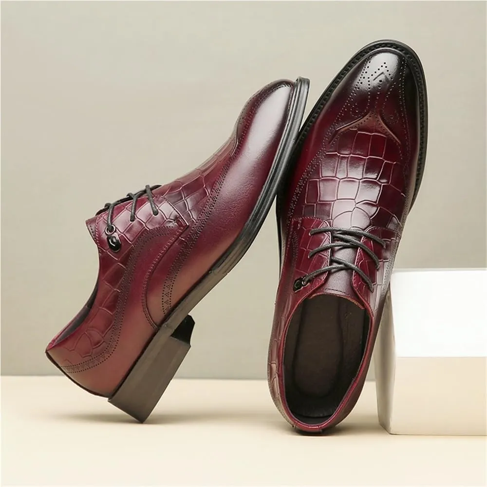 Mens Handcrafted Brogue Derby Shoes Genuine Leather Top Grain Business Formal Oxford Shoes British Dress Shoes