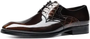 Mens Handcrafted Leather Wingtip Oxford Dress Shoes Brogue Business Formal Comfortable Slip Resistant